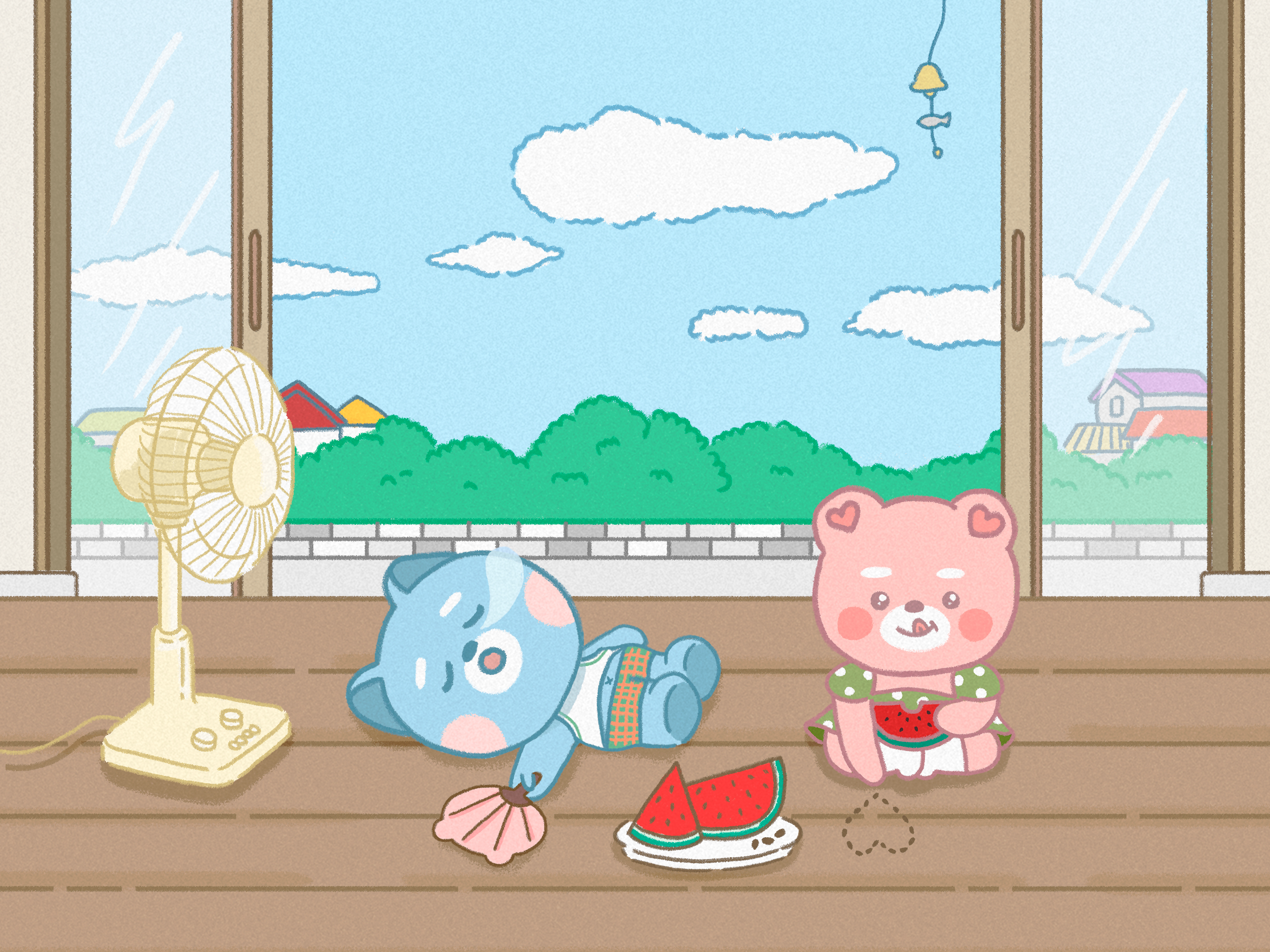 240731_달구&살구 8월 배경화면(아이패드)_뉴미디어연구원.jpg
